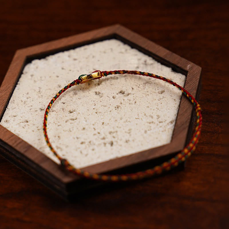 Buddha Stones, handgefertigte Kupfermünzen, Charm-Verbindung, geflochtene Schnur, verstellbares Armband/Fußkettchen - image 2