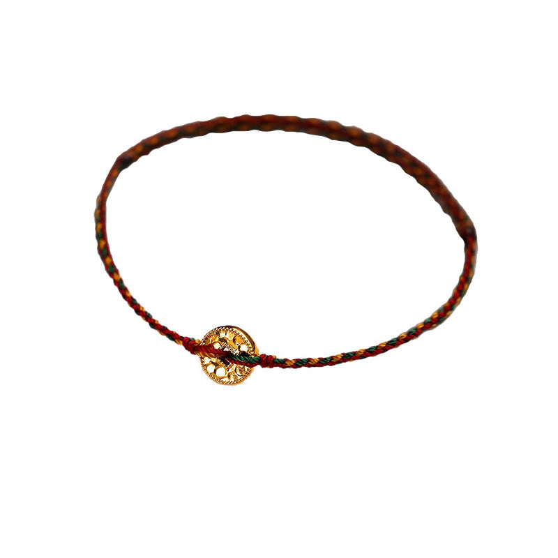 Buddha Stones, handgefertigte Kupfermünzen, Charm-Verbindung, geflochtene Schnur, verstellbares Armband/Fußkettchen - image 8