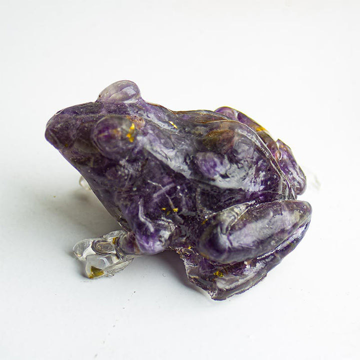 Buddha Stones -Kristall-Tropfenharz-Kleiner-Frosch-Leidenschafts-Dekorationsstatue - Amethyst (65*55*38mm) - image 14