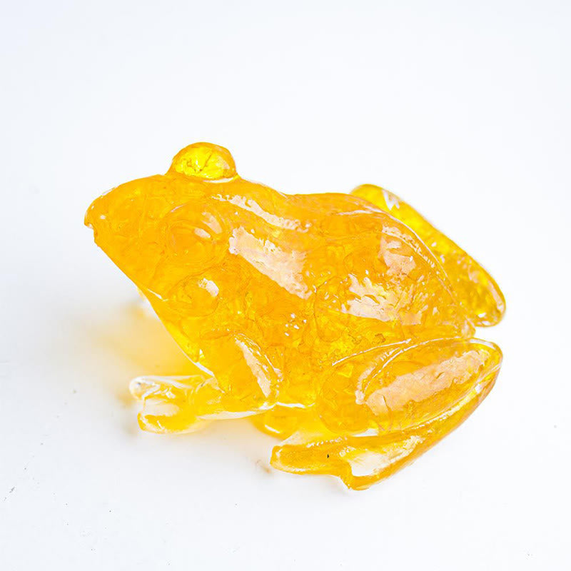 Buddha Stones -Kristall-Tropfenharz-Kleiner-Frosch-Leidenschafts-Dekorationsstatue - Citrin-Dekorationen (65 x 55 x 38 mm) - image 22