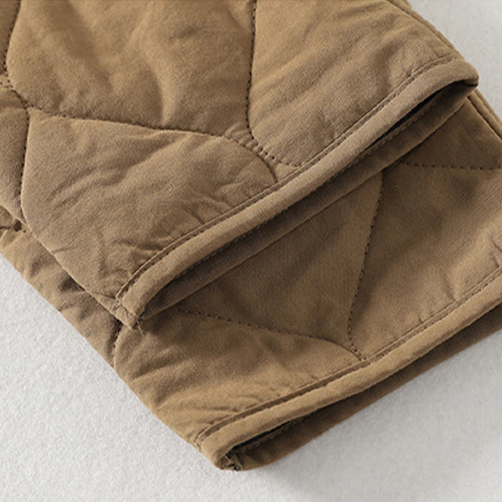 Buddha Stones, schlichte Knöpfe, V-Ausschnitt, lange Ärmel, Damen-Baumwollmantel mit Taschen - image 4