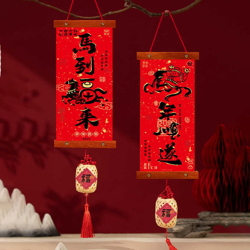 Buddha Stones ​​Jahr des Pferdes Chinesisches Neujahr Frühlingsfest Glücksbringer Hängende Dekoration - image 0