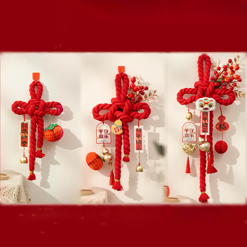 Buddha Stones, Jahr des Pferdes, tanzender Löwe, Fu-Zeichen, chinesische Knoten, Glücksdekoration - image 21