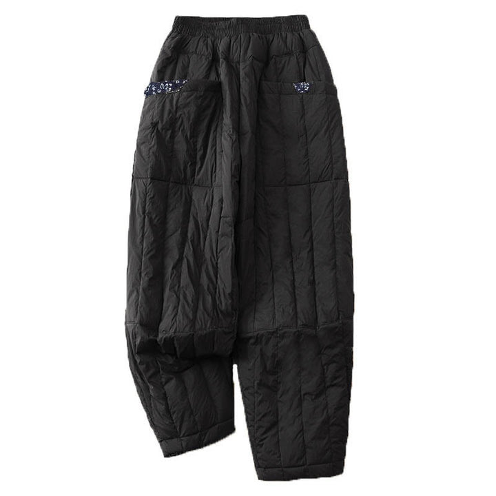 Buddha Stones Damen Winter Thermohose aus Patchwork-Baumwolle mit Taschen - image 12