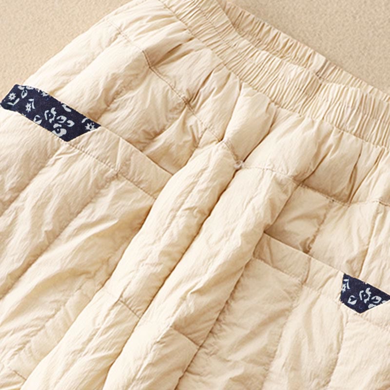 Buddha Stones Damen Winter Thermo-Patchworkhose mit Taschen - image 2