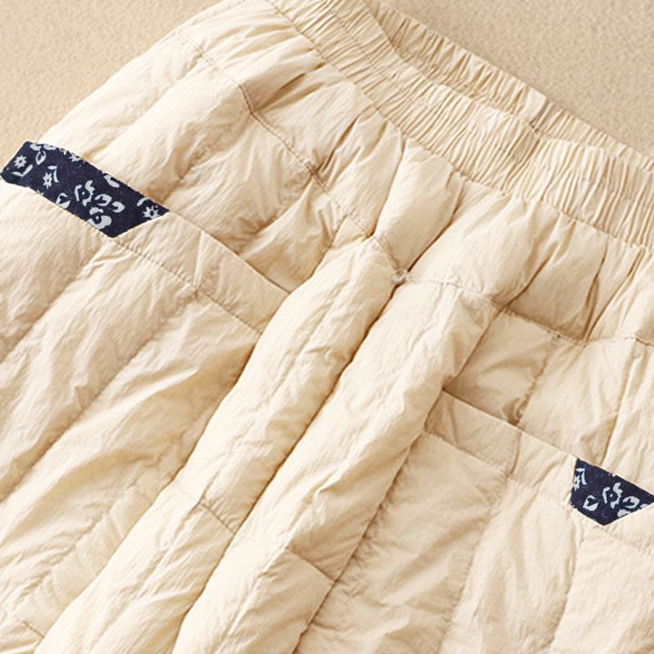 Buddha Stones Damen Winter Thermo-Patchworkhose mit Taschen - image 2