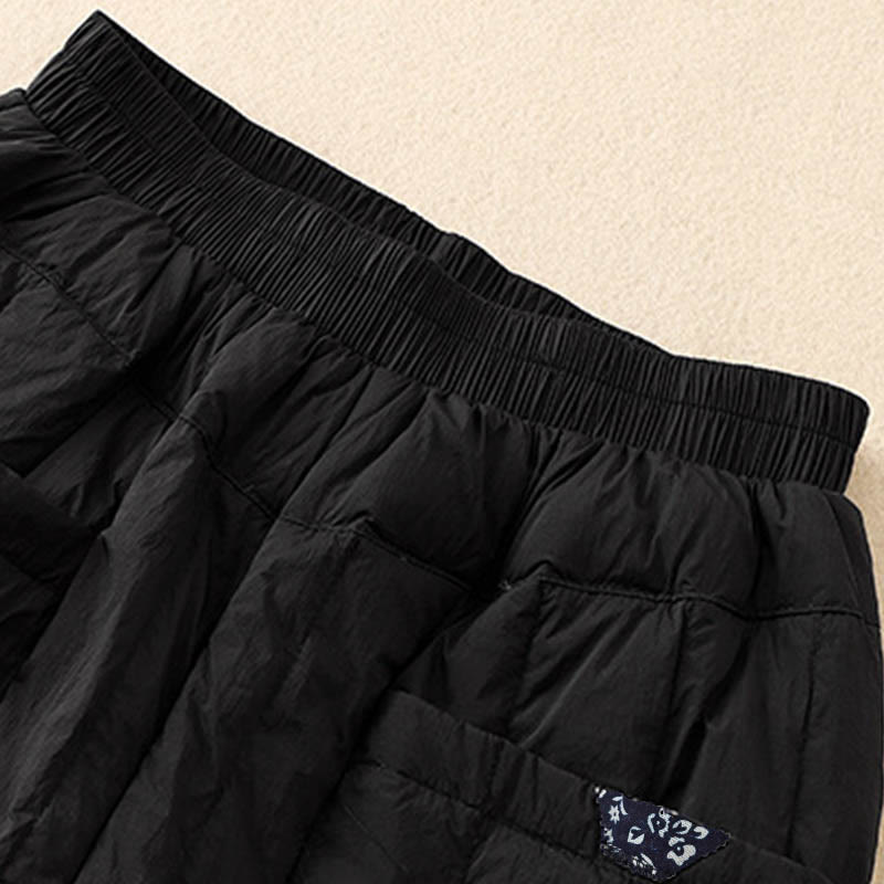 Buddha Stones Damen Winter Thermo-Patchworkhose mit Taschen - image 9