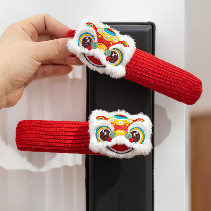 Buddha Stones, Jahr des Pferdes, tanzender Löwe, Fu-Figur, Türgriff, Segensdekoration - image 2