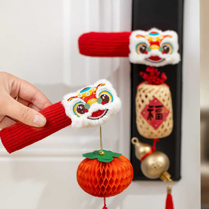 Buddha Stones, Jahr des Pferdes, tanzender Löwe, Fu-Figur, Türgriff, Segensdekoration - image 0