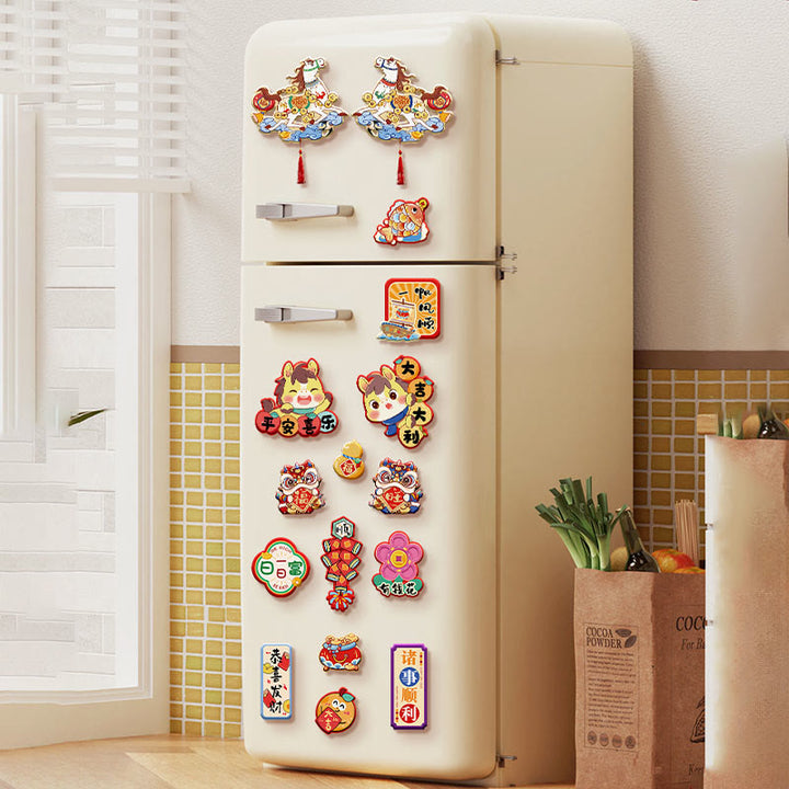 Buddha Stones ​​– Jahr des Pferdes – Kühlschrankmagnet – Rückseite mit Segenswünschen – Dekoration - image 10