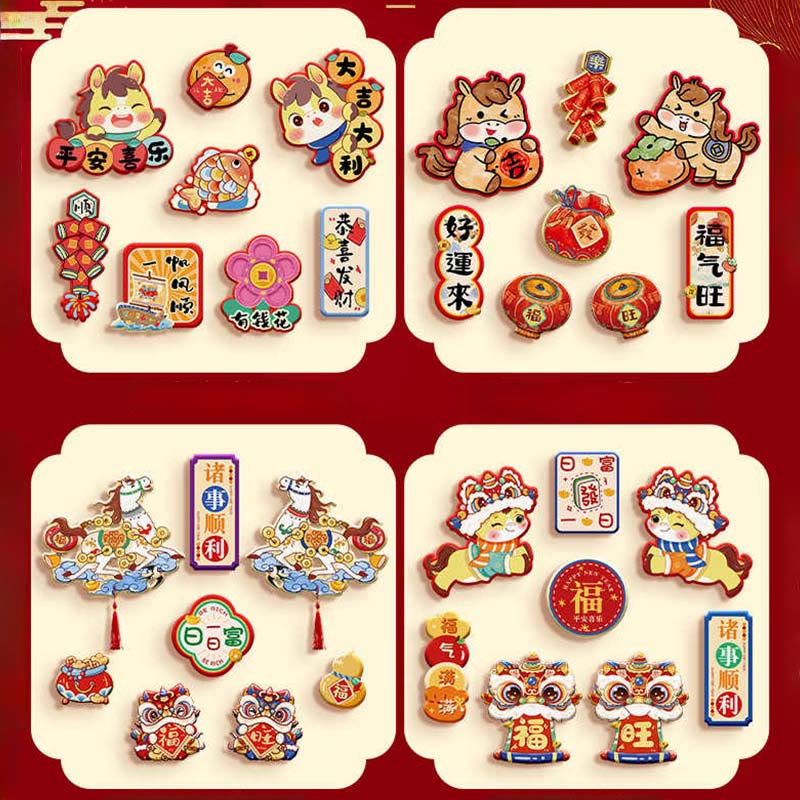 Buddha Stones ​​– Jahr des Pferdes – Kühlschrankmagnet – Rückseite mit Segenswünschen – Dekoration - image 7