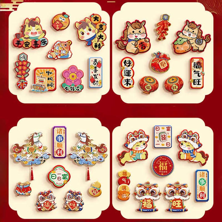 Buddha Stones ​​– Jahr des Pferdes – Kühlschrankmagnet – Rückseite mit Segenswünschen – Dekoration - image 7