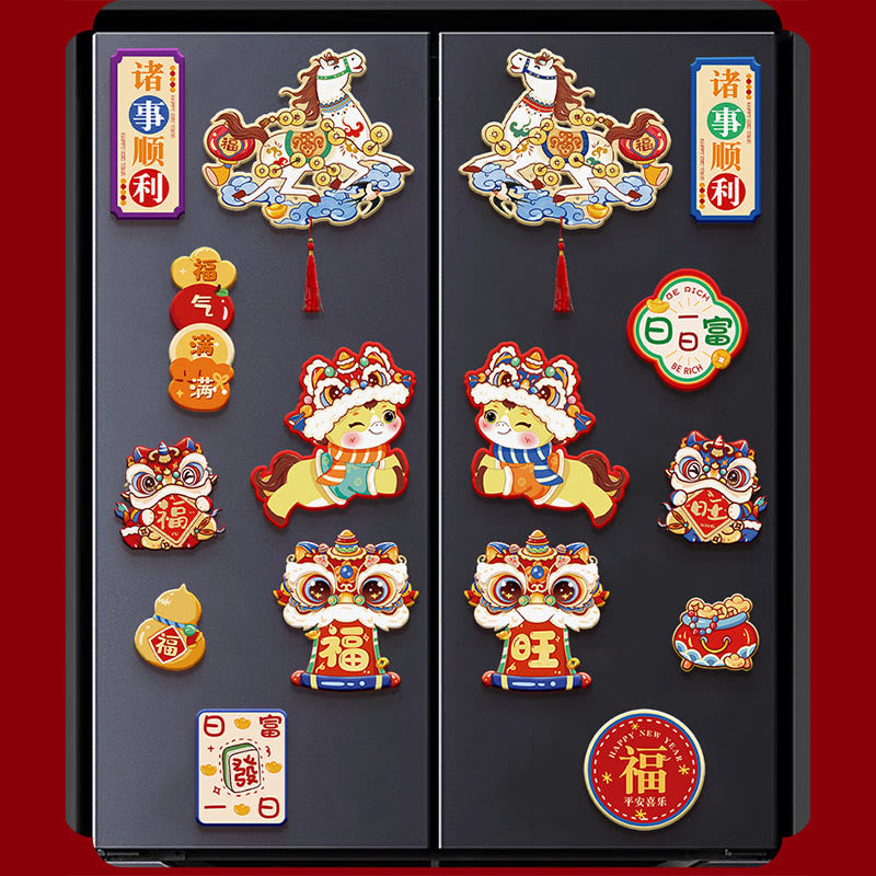 Buddha Stones ​​– Jahr des Pferdes – Kühlschrankmagnet – Rückseite mit Segenswünschen – Dekoration - image 13