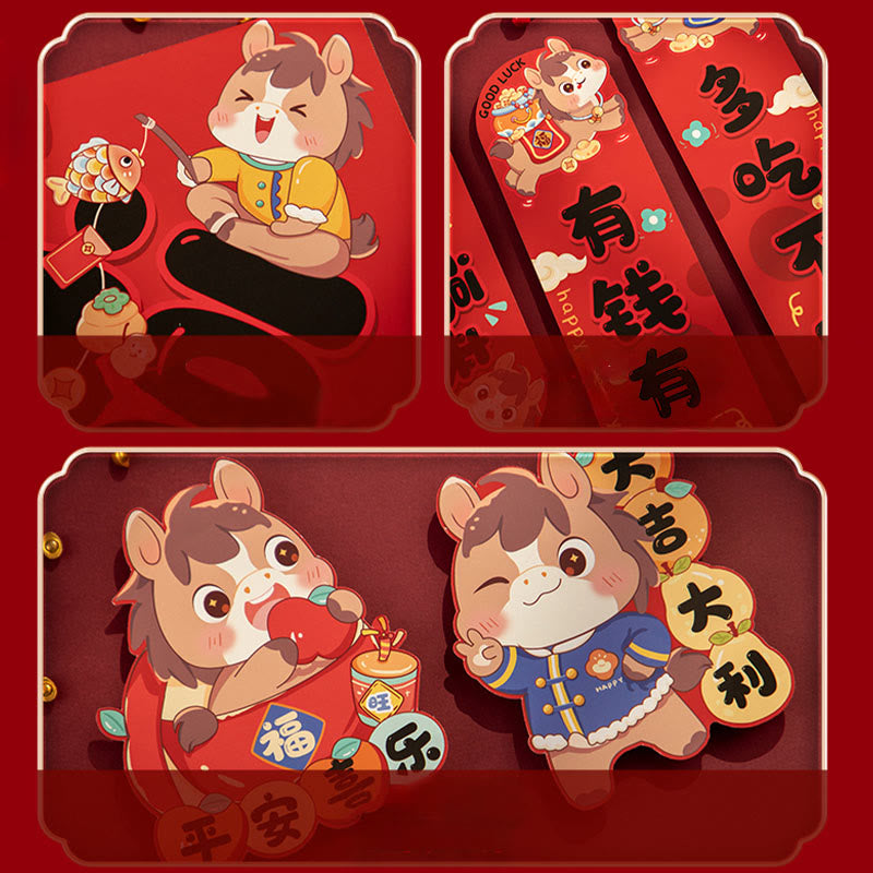 Buddha Stones, Jahr des Pferdes, Magnetisches Frühlingsfest, Quasten-Design, Segenswünsche, Frühlings-Couplets  - image 4