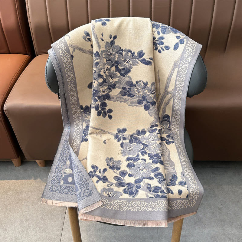 Buddha Stones, Herbst-Pfirsichblütenzweige-Muster, weicher Schal/Stola - image 12