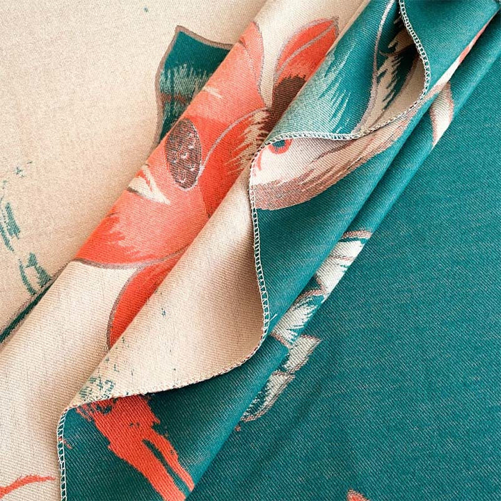 Buddha Stones ​​Herbst-Lotus-Koi-Fisch-Libellen-Muster Kuschelschal - image 7