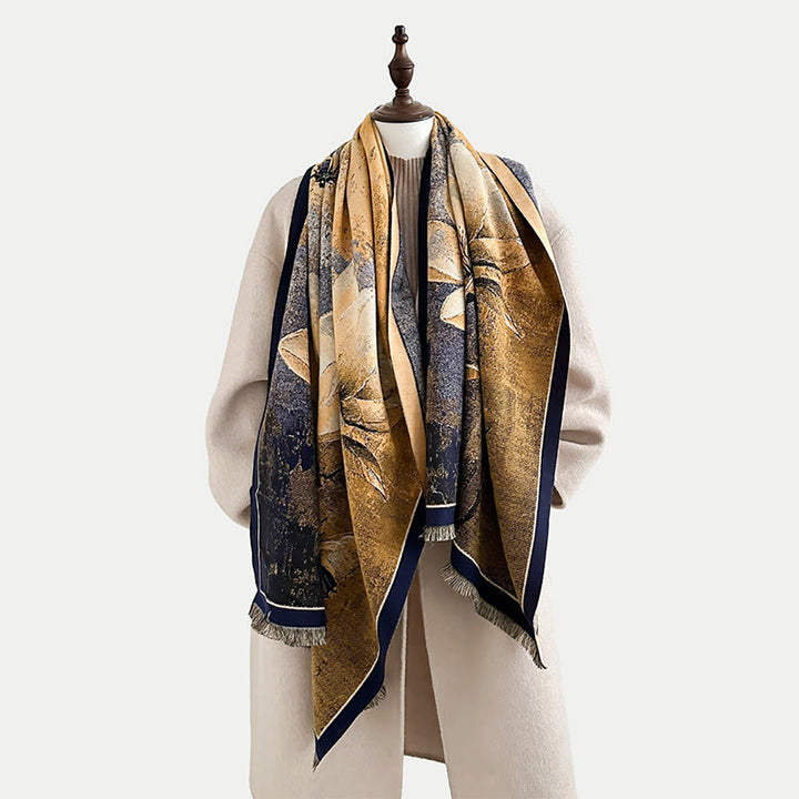 Buddha Stones Winter Magnolien Schmetterlingsmuster Weicher Schal Stola - image 7