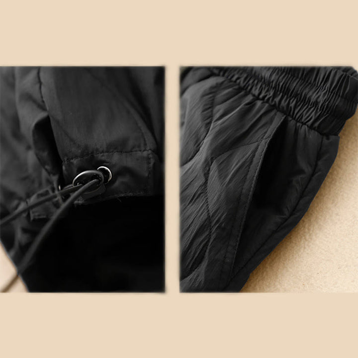 Buddha Stones Winter Curved Lines Warme Damen-Knöchellange Hose mit Taschen - image 12