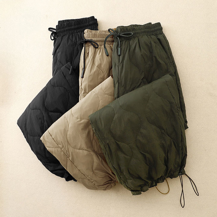 Buddha Stones Winter Curved Lines Warme Damen-Knöchellange Hose mit Taschen - image 17