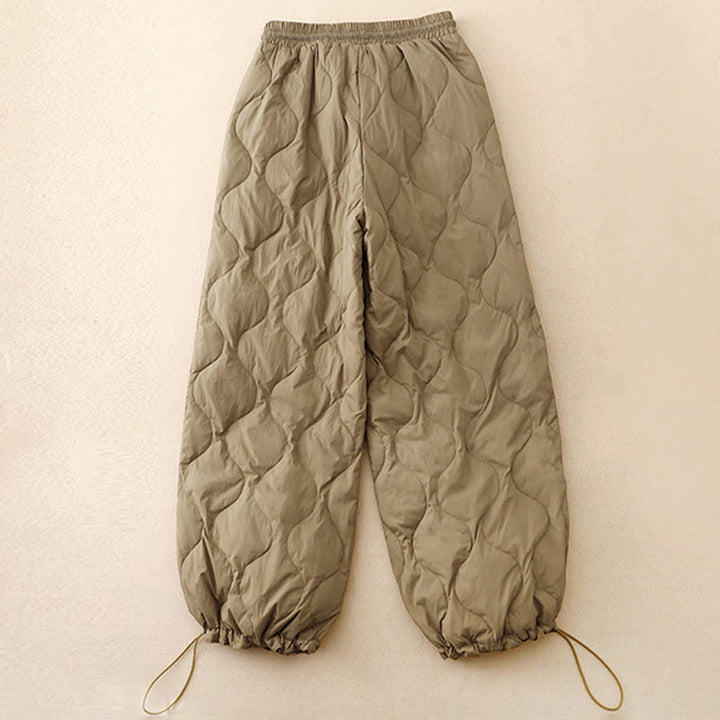 Buddha Stones Winter Curved Lines Warme Damen-Knöchellange Hose mit Taschen - image 1