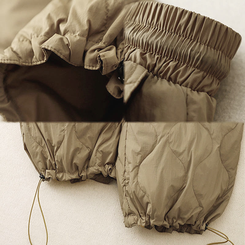 Buddha Stones Winter Curved Lines Warme Damen-Knöchellange Hose mit Taschen - image 7