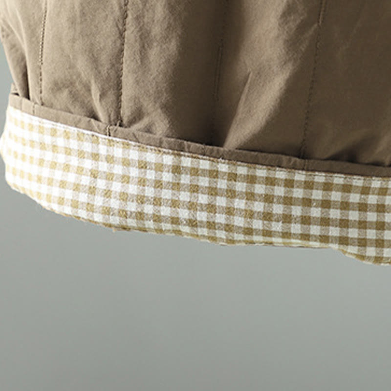 Buddha Stones Haremshose mit geraden Linien und Streifen, gefüttert mit Baumwollfleece, mit Taschen - image 5