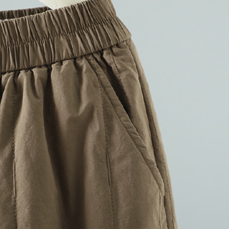 Buddha Stones, geradlinige Streifen, Baumwoll-Haremshose für Damen mit Taschen - image 2