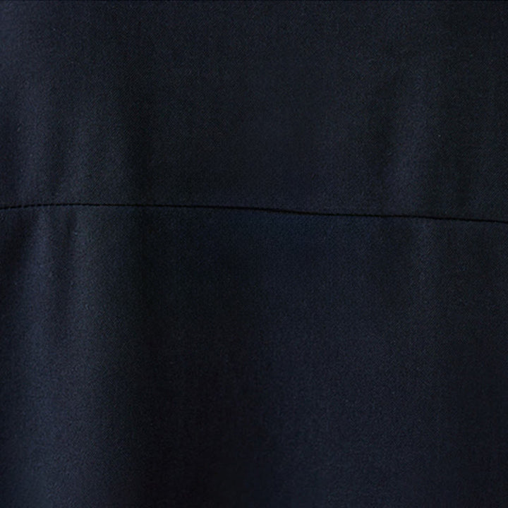 Buddha Stones Schwarzes, schlichtes Langarmshirt aus Baumwolle mit Froschknopfverschluss für Damen - image 8