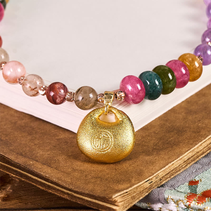 Buddha Stones, bunter Fu-Charakter, Amethyst, Super Seven Kristall-Schlüsselanhänger, Handy-Hängedekoration - image 1