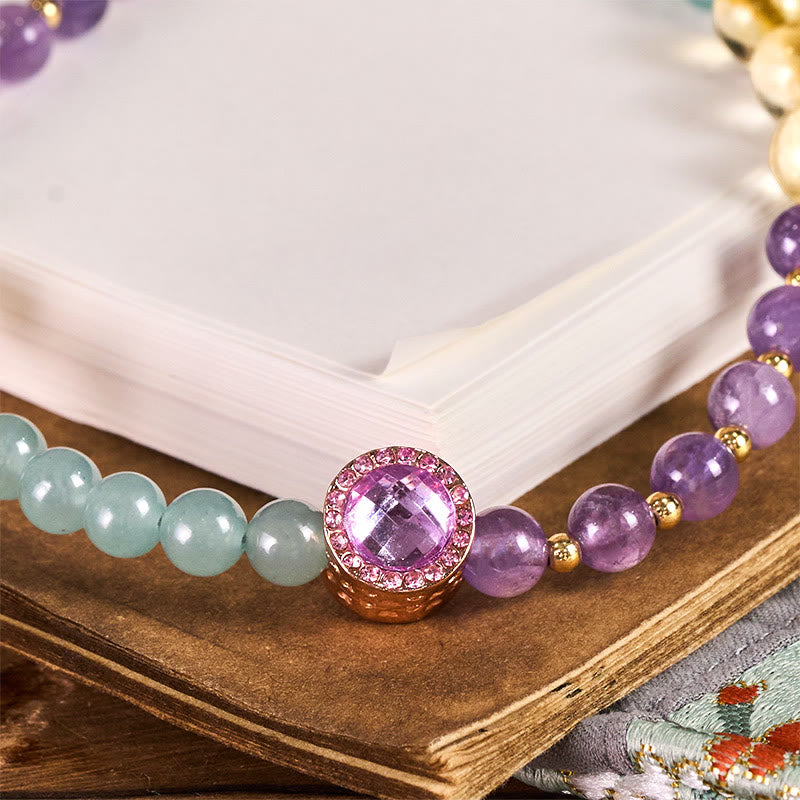 Buddha Stones ​​Amethystgrüner Aventurin Spirituelles Bewusstsein Schlüsselanhänger Handy-Hängedekoration - image 1