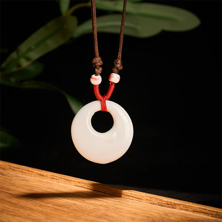 Buddha Stones ​​Ethnische Pfingstrose Pfirsich Blüten Lotus Symbol Keramik Halskette Erleuchtung Anhänger - image 25