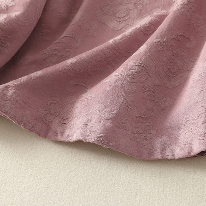 Buddha Stones Jacquard Diagonal Placket Langarm Damen Baumwoll-Leinen-Knöpfe - image 17