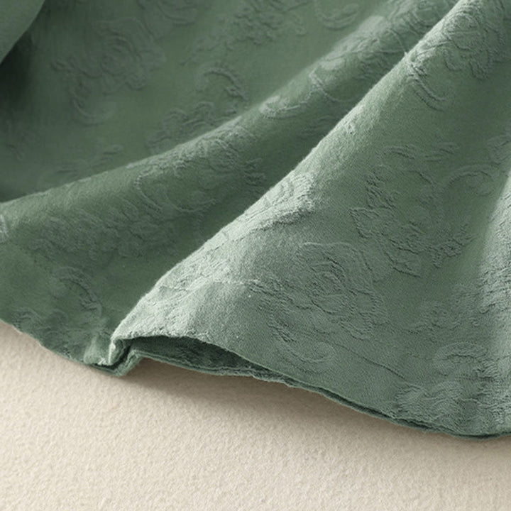 Buddha Stones Jacquard Diagonal Placket Langarm Damen Baumwoll-Leinen-Knöpfe - image 10