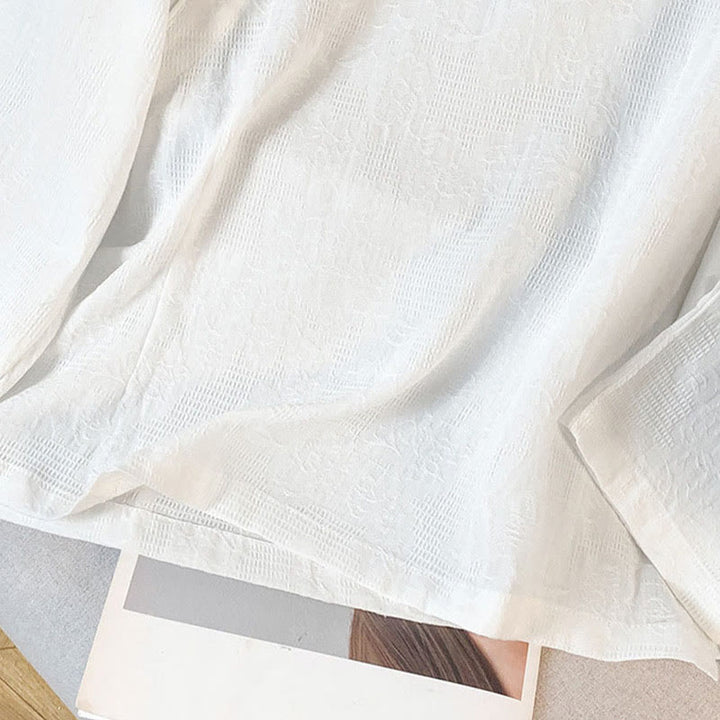 Buddha Stones Commute Jacquard Chinesisches Froschknopf-Mandarinkragen Langarm-Baumwollhemd für Damen - image 16