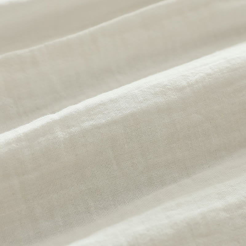 Buddha Stones ​​Herbst Weiß Bunte Blumenstickerei Knöpfe Damen Baumwoll Langarmhemd - image 13