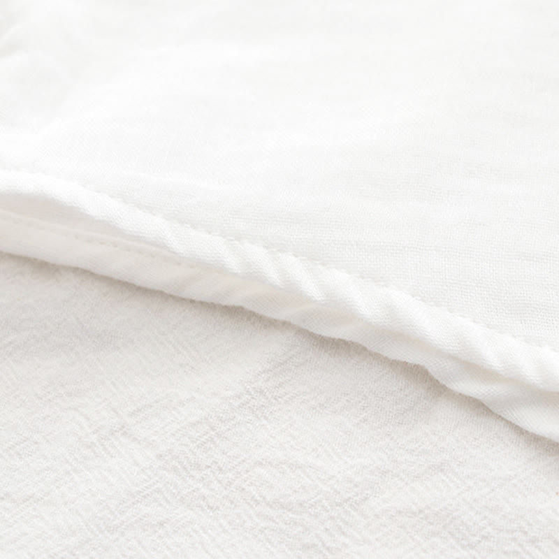 Buddha Stones ​​Herbst Weiß Grün Gras Knöpfe Damen Baumwolle Langarmhemd - image 12