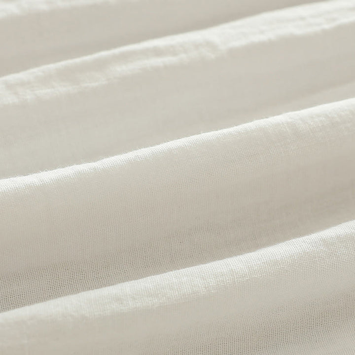 Buddha Stones ​​Herbst Weiß Geometrische Stickerei Knöpfe Damen Baumwoll Langarmhemd - image 13