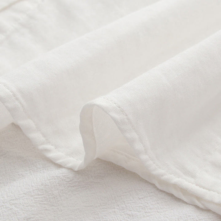 Buddha Stones, Herbstrosa Pflaumenblüten, Stickereiknöpfe, Damen-Baumwoll-Langarmshirt - image 13