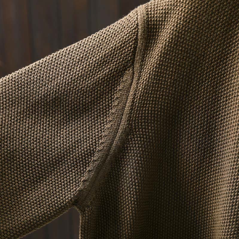 Buddha Stones, Herbstblumenknöpfe, Baumwoll-Strickjacke für Damen, langärmelig, Strickmuster - image 14