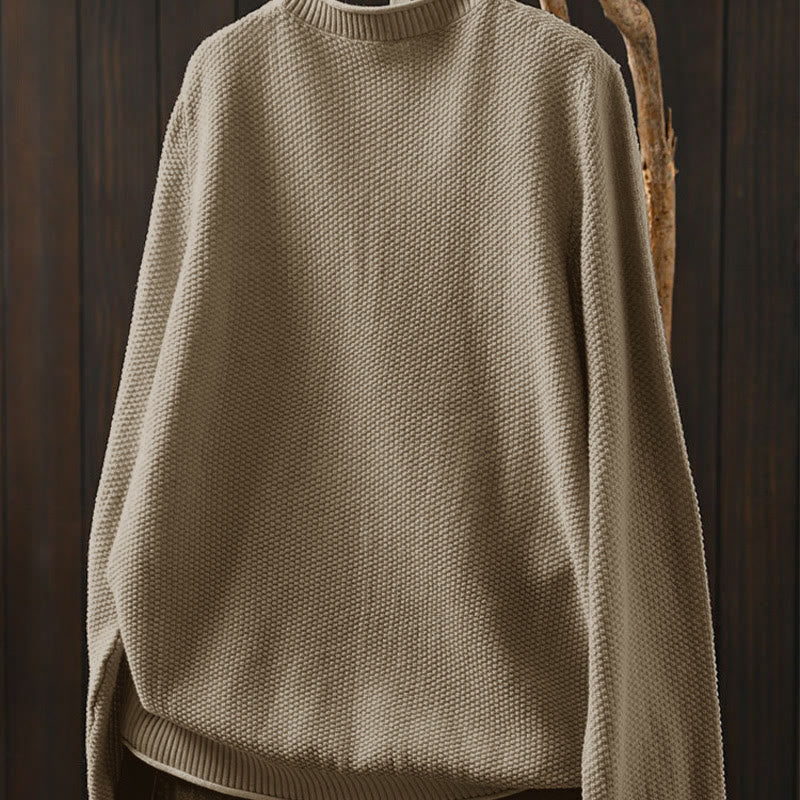 Buddha Stones ​​Herbstfarbene Knöpfe V-Ausschnitt Baumwolle Damen Langarm Strickpullover - image 2