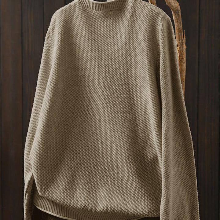 Buddha Stones ​​Herbstfarbene Knöpfe V-Ausschnitt Baumwolle Damen Langarm Strickpullover - image 2