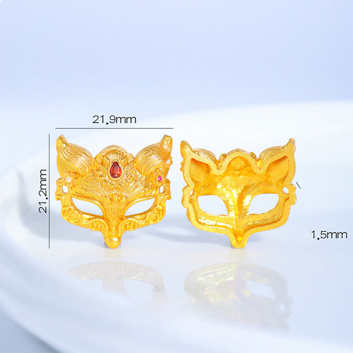 Buddha Stones, Fuchs-Glocken-Anhänger, Fu-Figur, Kupfer, gewebt, lila Schnur, Glücksarmband - image 3