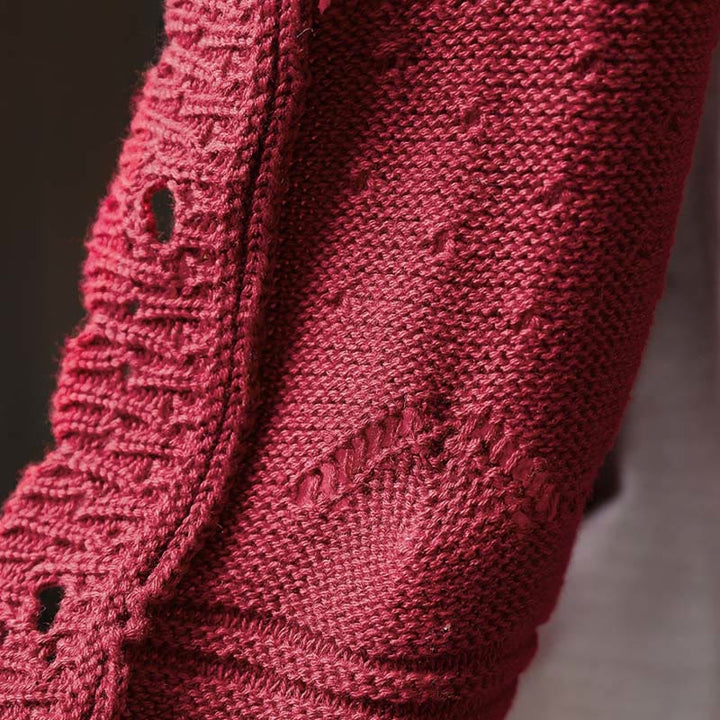 Buddha Stones Herbstspitze Knöpfe Baumwolle Damen Langarm Strickcardigan mit Taschen - image 10