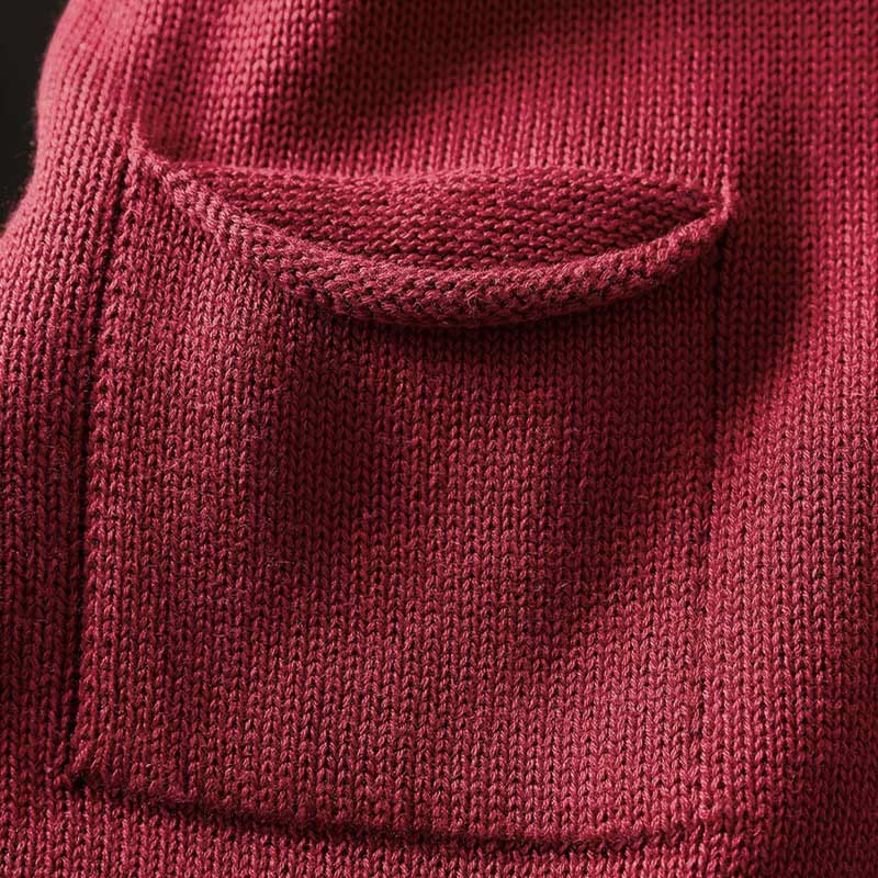 Buddha Stones Herbstspitze Knöpfe Baumwolle Damen Langarm Strickcardigan mit Taschen - image 8