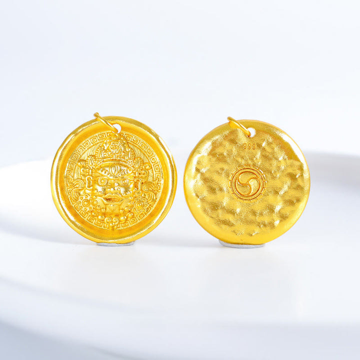 Buddha Stones ​​Gelbe Jambhala Kupfer Reichtum Wohlstand Kette Anhänger Halskette - image 7