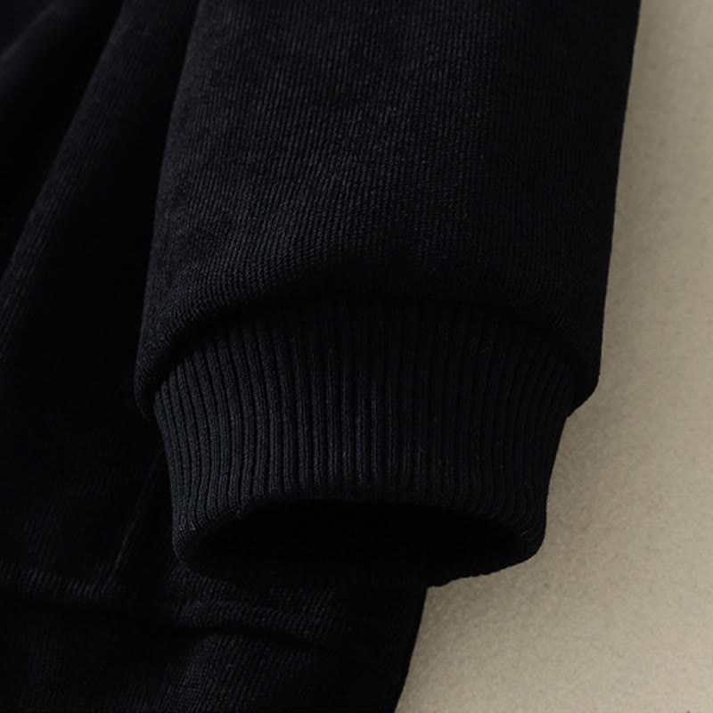 Buddha Stones Winterkleid mit hohem Kragen, warmer Baumwolle, langen Ärmeln und Taschen für Damen - image 23