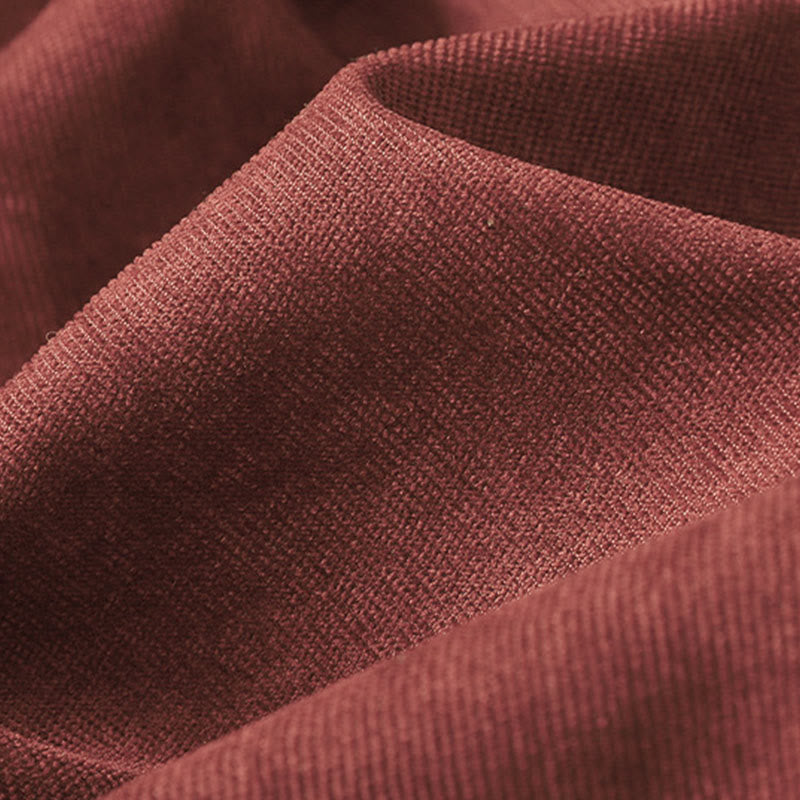 Buddha Stones Winterkleid mit hohem Kragen, warmer Baumwolle, langen Ärmeln und Taschen für Damen - image 14