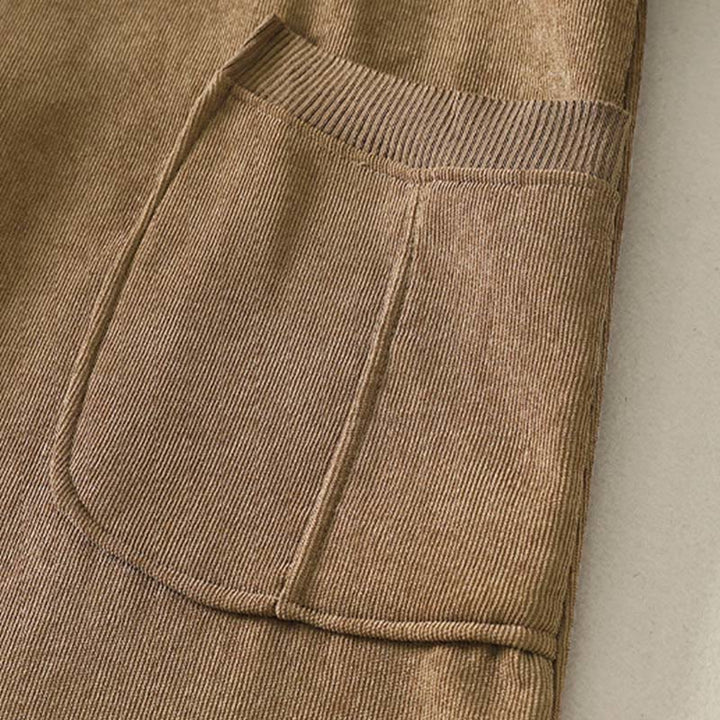 Buddha Stones Winterkleid mit hohem Kragen, warmer Baumwolle, langen Ärmeln und Taschen für Damen - image 3