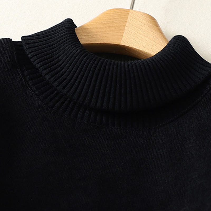 Buddha Stones Winterkleid mit hohem Kragen, warmer Baumwolle, langen Ärmeln und Taschen für Damen - image 22