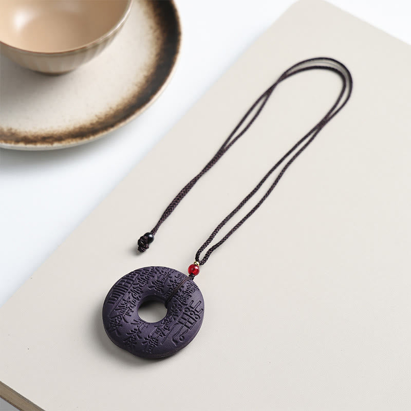 Buddha Stones ​​Fuchsmaske Schmetterling Taotie Friedensschnalle Glückskette Anhänger - Friedensschnalle - image 18